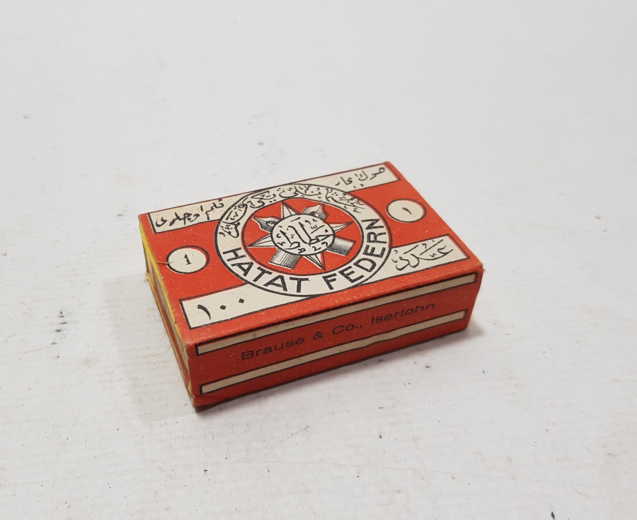 ORİJİNAL KUTUSUNDA OSMANLI DÖNEMİ ÜZERLERİ OSMANLICA YAZILI DİVİT UÇLARI