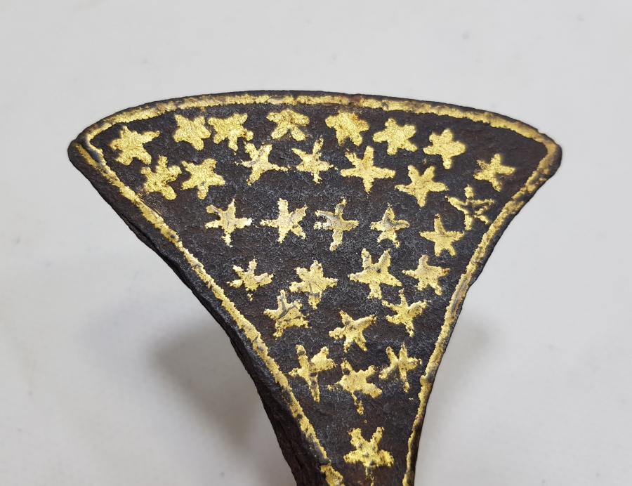 OSMANLI DÖNEMİ ÜZERİ ALTIN ÇAKMA İŞÇİLİKLİ ÇOK NADİR YENİÇERİ SAVAŞ BALTASI