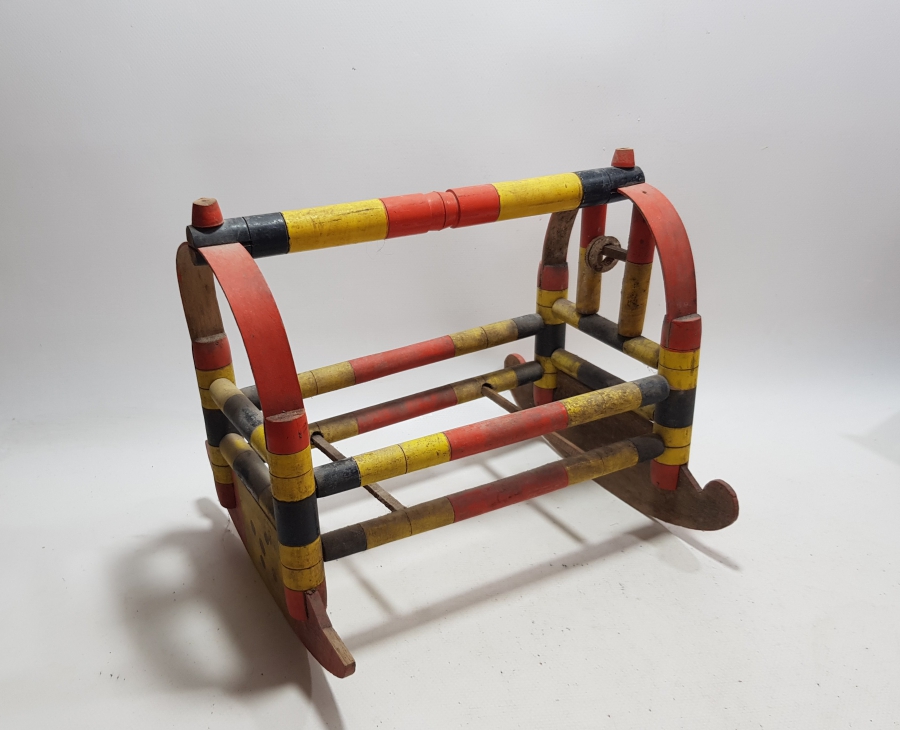 OSMANLI DÖNEMİ KÖK BOYALI EL YAPIMI OYUNCAK BEŞİK