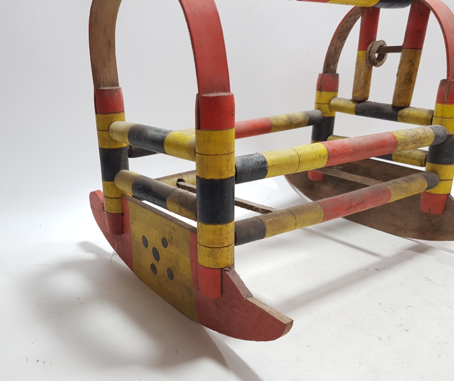 OSMANLI DÖNEMİ KÖK BOYALI EL YAPIMI OYUNCAK BEŞİK