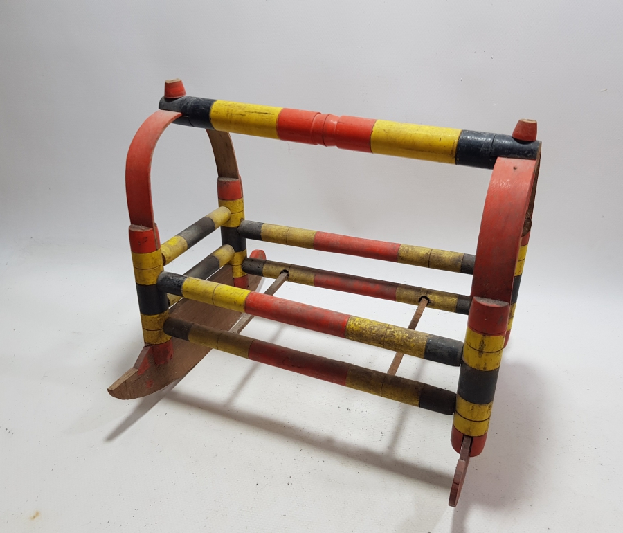 OSMANLI DÖNEMİ KÖK BOYALI EL YAPIMI OYUNCAK BEŞİK