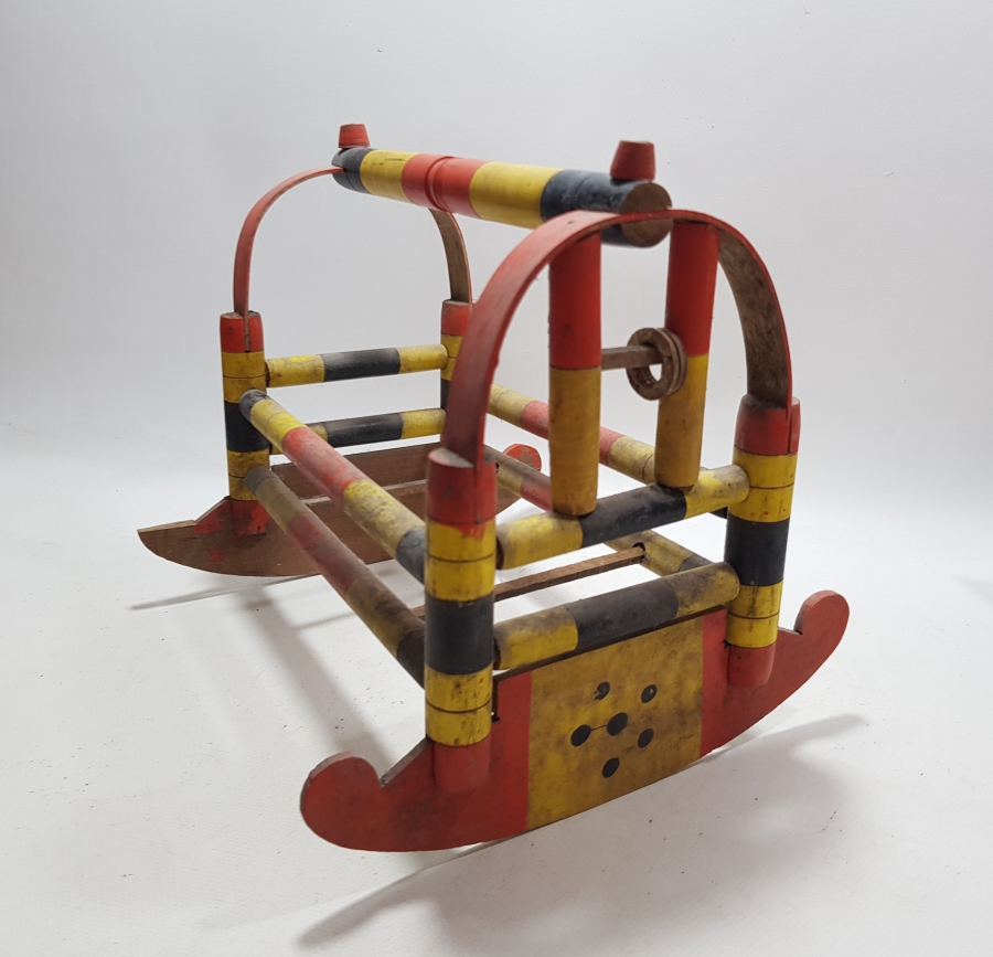 OSMANLI DÖNEMİ KÖK BOYALI EL YAPIMI OYUNCAK BEŞİK