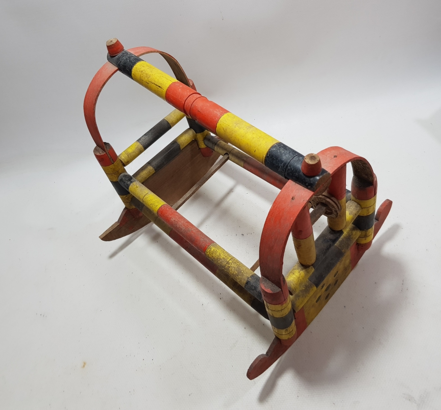 OSMANLI DÖNEMİ KÖK BOYALI EL YAPIMI OYUNCAK BEŞİK