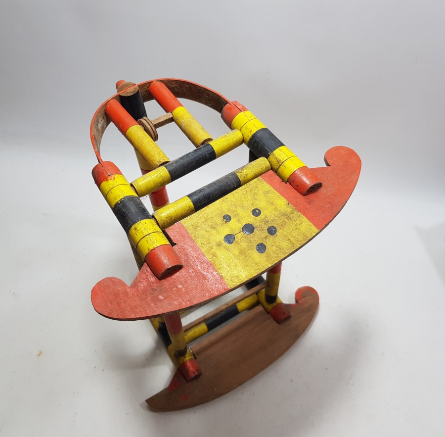 OSMANLI DÖNEMİ KÖK BOYALI EL YAPIMI OYUNCAK BEŞİK