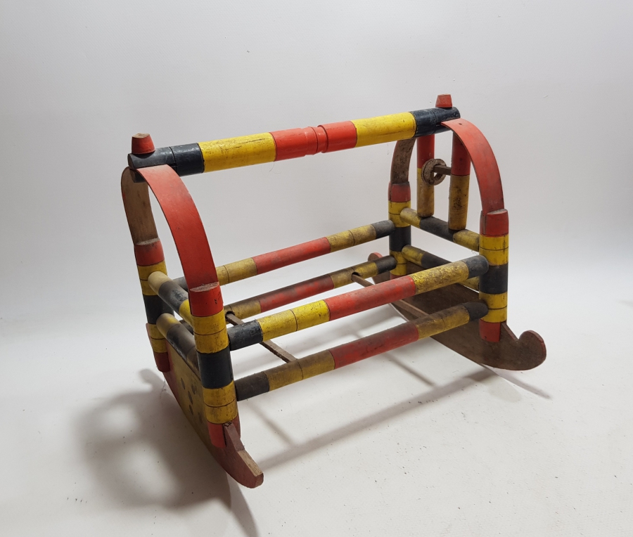 OSMANLI DÖNEMİ KÖK BOYALI EL YAPIMI OYUNCAK BEŞİK