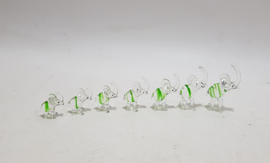 ANTİKA MURANO YEDİLİ ŞANS FİLİ TAKIMI