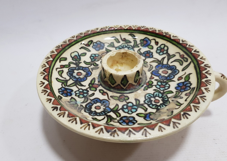 OSMANLI DÖNEMİ KÜTAHYA İŞİ ÇOK NADİR EL MUMLUĞU