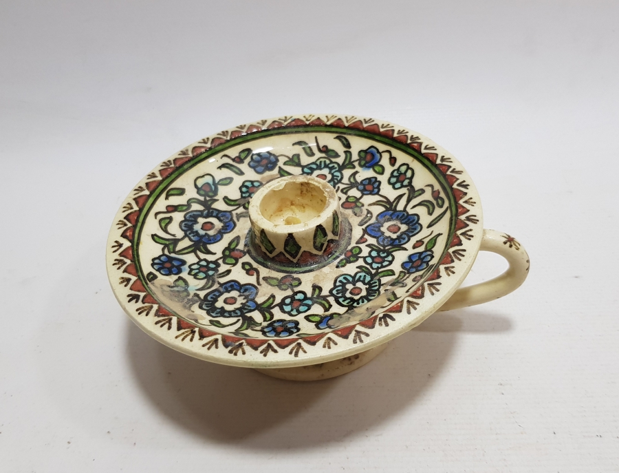 OSMANLI DÖNEMİ KÜTAHYA İŞİ ÇOK NADİR EL MUMLUĞU