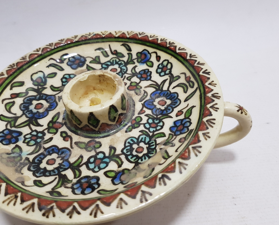 OSMANLI DÖNEMİ KÜTAHYA İŞİ ÇOK NADİR EL MUMLUĞU