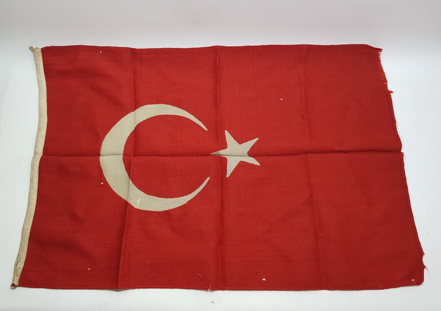 CUMHURİYET BAŞLARI ÇOK NADİR KÖK BOYALI BÜYÜK BOY BAYRAK