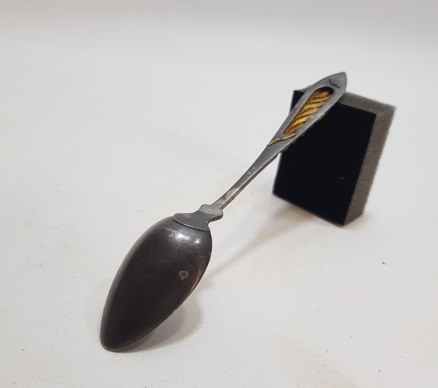 GÜMÜŞ VE ALTIN VERMEYLİ OSMANLI DÖNEMİ İZMİR İŞİ EL YAPIMI TATLI KAŞIĞI