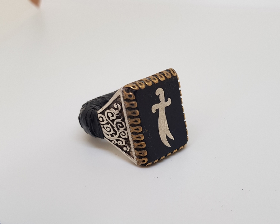 ZÜLFİKAR GÖRSELLİ BÜYÜK BOY GÜMÜŞ YÜZÜK