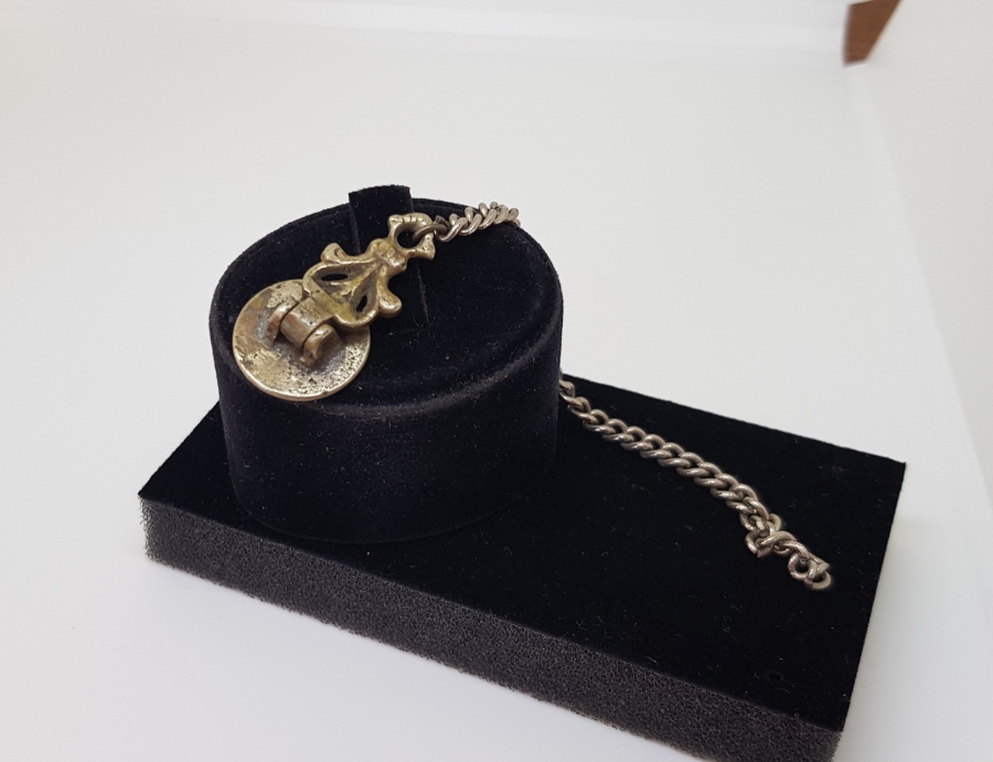 ORİJİNAL ZİNCİRİYLE GÜNEŞ FORMLU EL KAZIMA HAKKAK İŞİ ŞAHIS MÜHRÜ