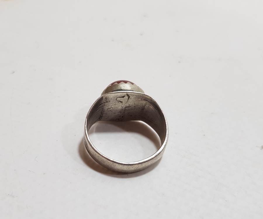 OSMANLI DÖNEMİ VAN İŞİ SAVATLI GÜMÜŞ AKİK TAŞLI YÜZÜK