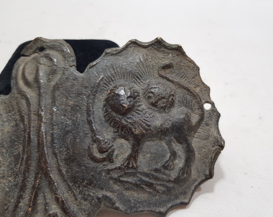 1850LERDEN ŞAHLIK DÖNEMİ İRAN BRONZ APLİK PARÇASI