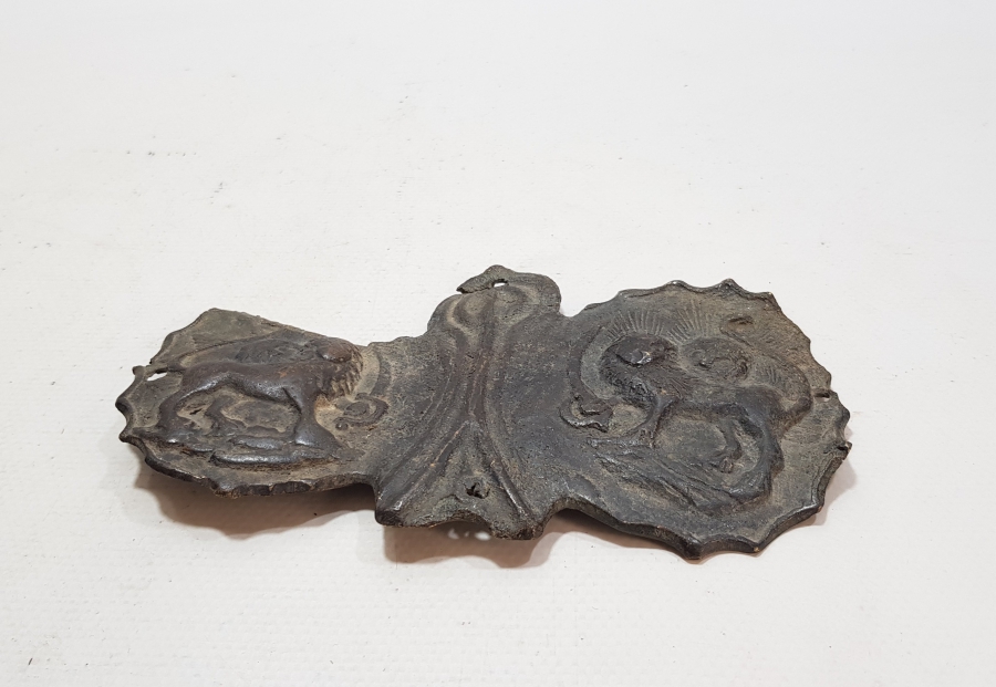 1850LERDEN ŞAHLIK DÖNEMİ İRAN BRONZ APLİK PARÇASI