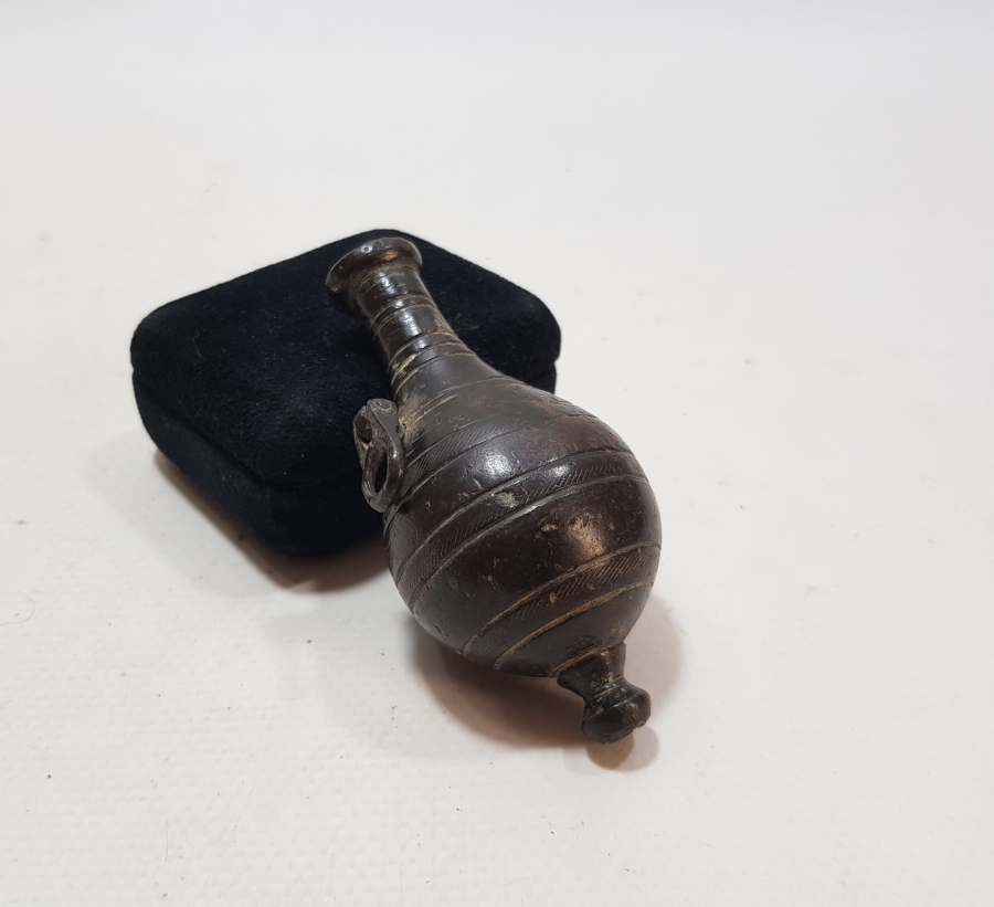 OSMANLI DÖNEMİ BRONZ BARUTLUK