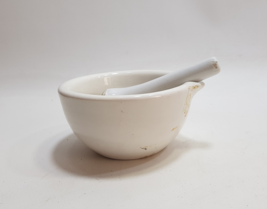 OSMANLI DÖNEMİ ORJİNAL ELİYLE PORSELEN ECZACI HAVANI