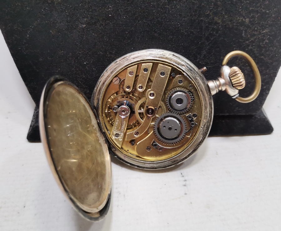 OSMANLI DÖNEMİ ÇALIŞIR DURUMDA DOLAPLI MODEL GÜMÜŞ KASA CEP SAATİ