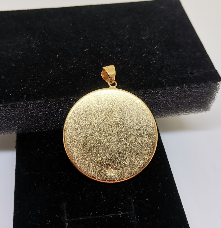 UZAKDOĞU YAPIMI ANTİKA ALTIN VE GÜMÜŞ EZME İŞÇİLİKLİ KOLYE UCU