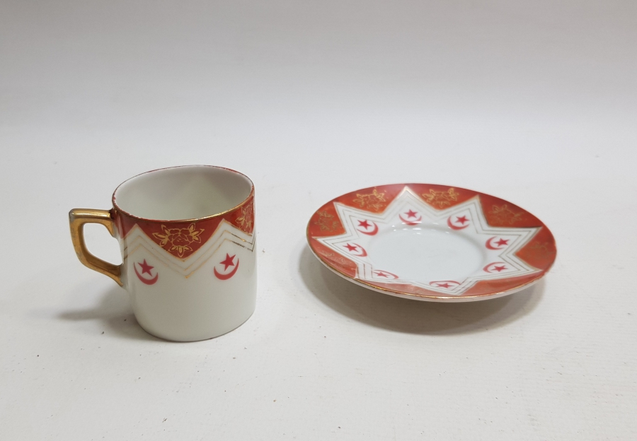 OSMANLI DÖNEMİ AY YILDIZLI KAHVE FİNCANI