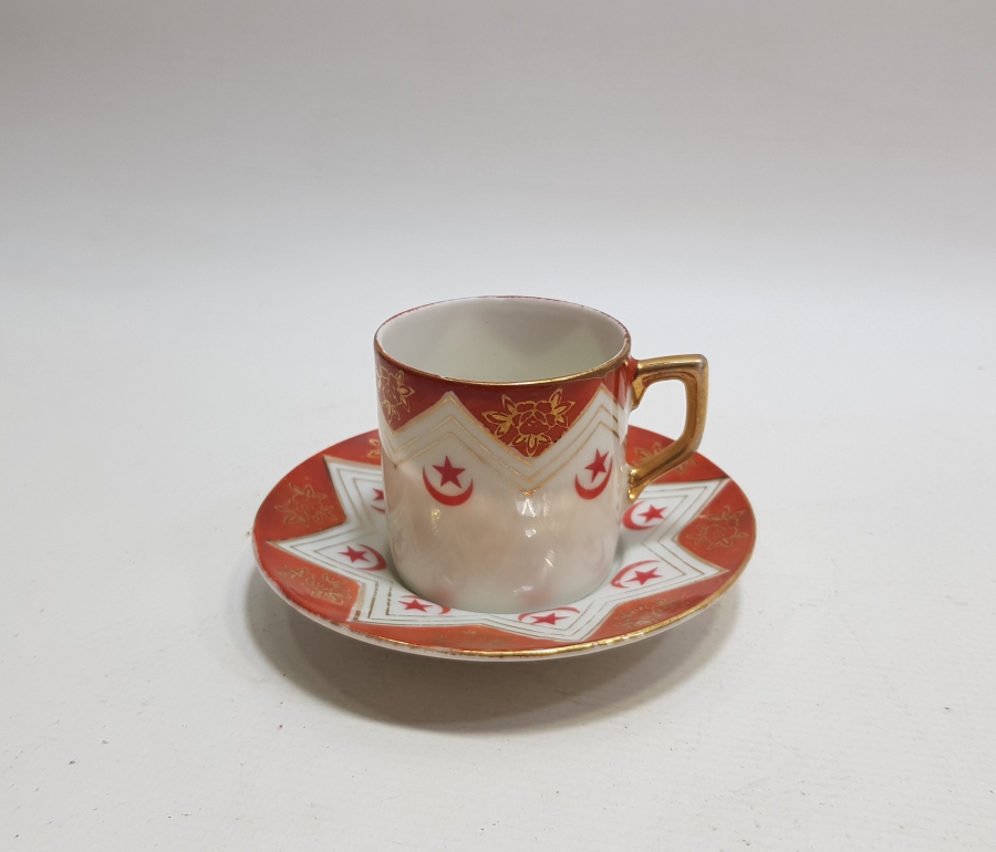 OSMANLI DÖNEMİ AY YILDIZLI KAHVE FİNCANI