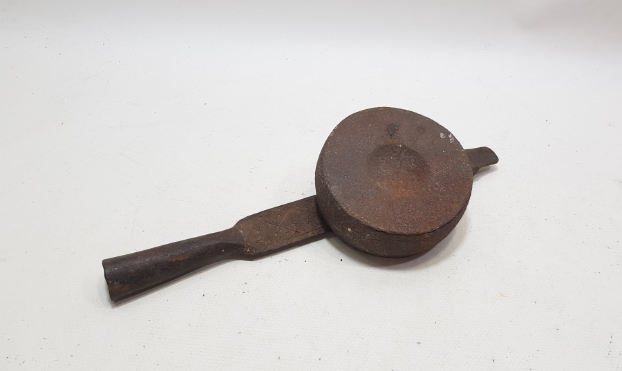 OSMANLI DÖNEMİ SAPI İŞLEMELİ KAHVE KAVURMA TAVASI