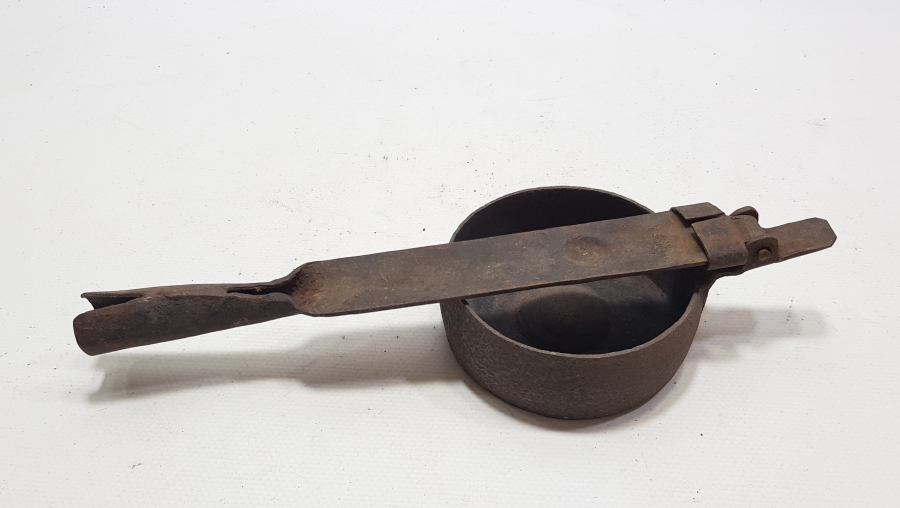 OSMANLI DÖNEMİ SAPI İŞLEMELİ KAHVE KAVURMA TAVASI