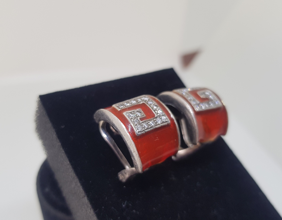 MİNE İŞÇİLİKLİ ÖZEL YAPIM GÜMÜŞ KÜPE