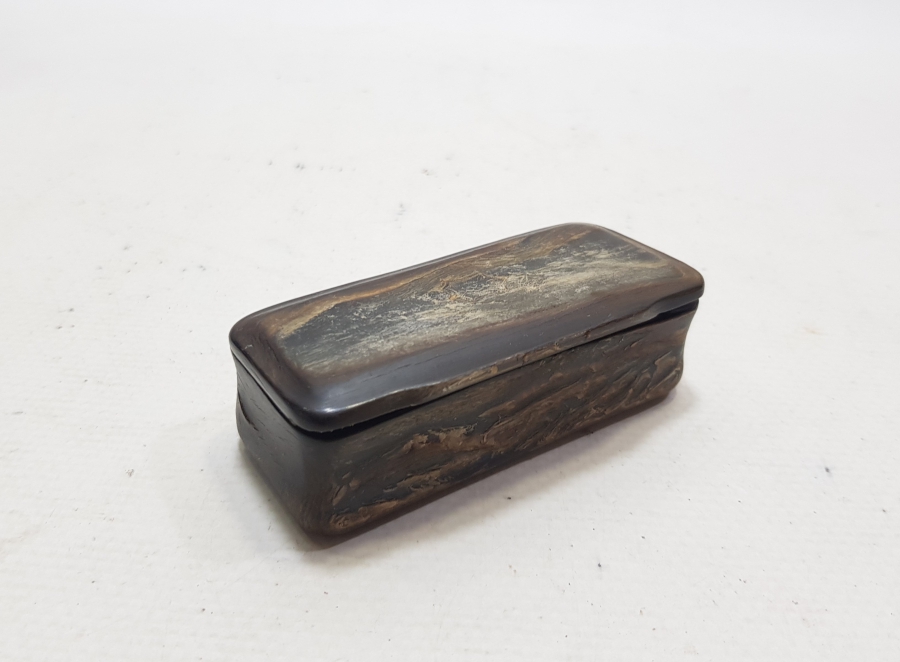 OSMANLI DÖNEMİ ÇOK NADİR GERGEDAN BOYNUZU ENFİYE KUTUSU