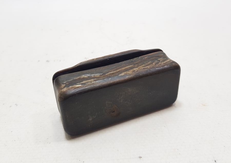 OSMANLI DÖNEMİ ÇOK NADİR GERGEDAN BOYNUZU ENFİYE KUTUSU