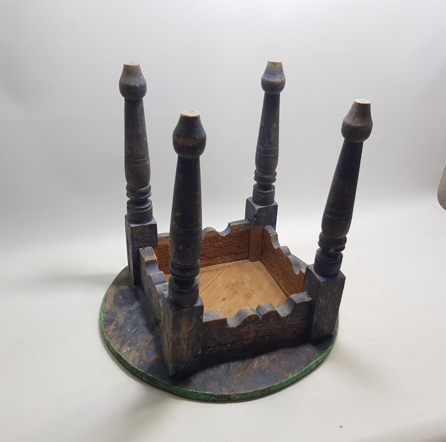 OSMANLI DÖNEMİ NADİR AHŞAP KAHVECİ SEHPASI