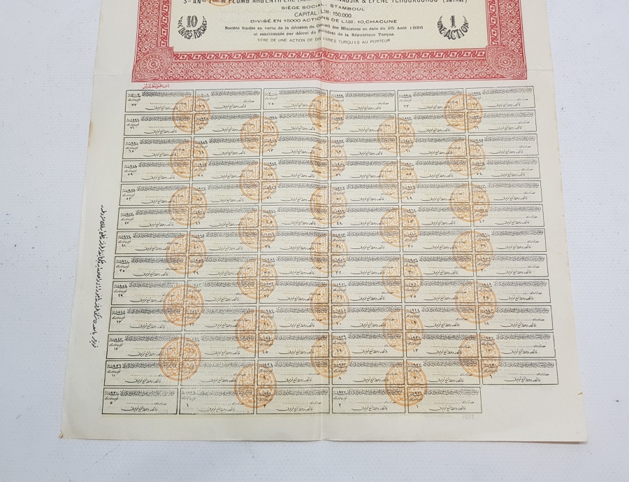 OSMANLI DÖNEMİ HİSSE SENEDİ