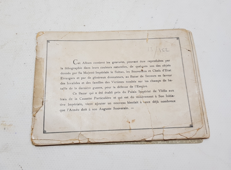 OSMANLI DÖNEMİ ŞEHİT VE GAZİLER İÇİN DÜZENLENEN MÜZAYEDE KATALOĞU