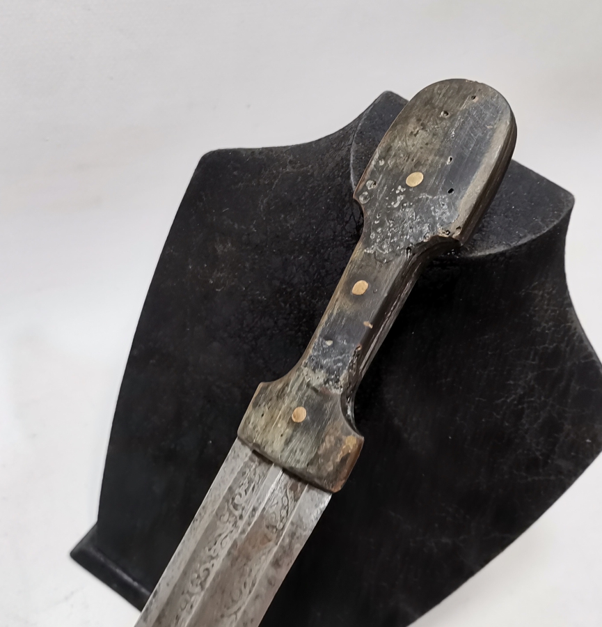 OSMANLI DÖNEMİ NADİR FORMDA 1800 BAŞLARI TAMAMI YAZILI ÇERKES KAMASI