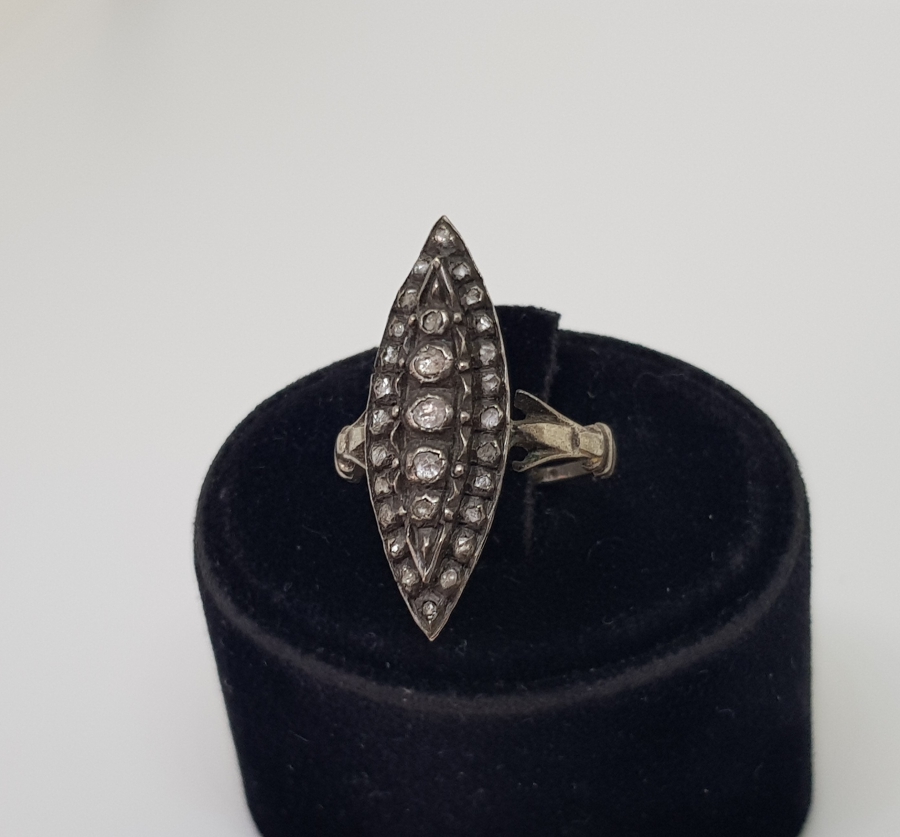 OSMANLI DÖNEMİ ELMAS TAŞLI ALTIN MEKİK YÜZÜK