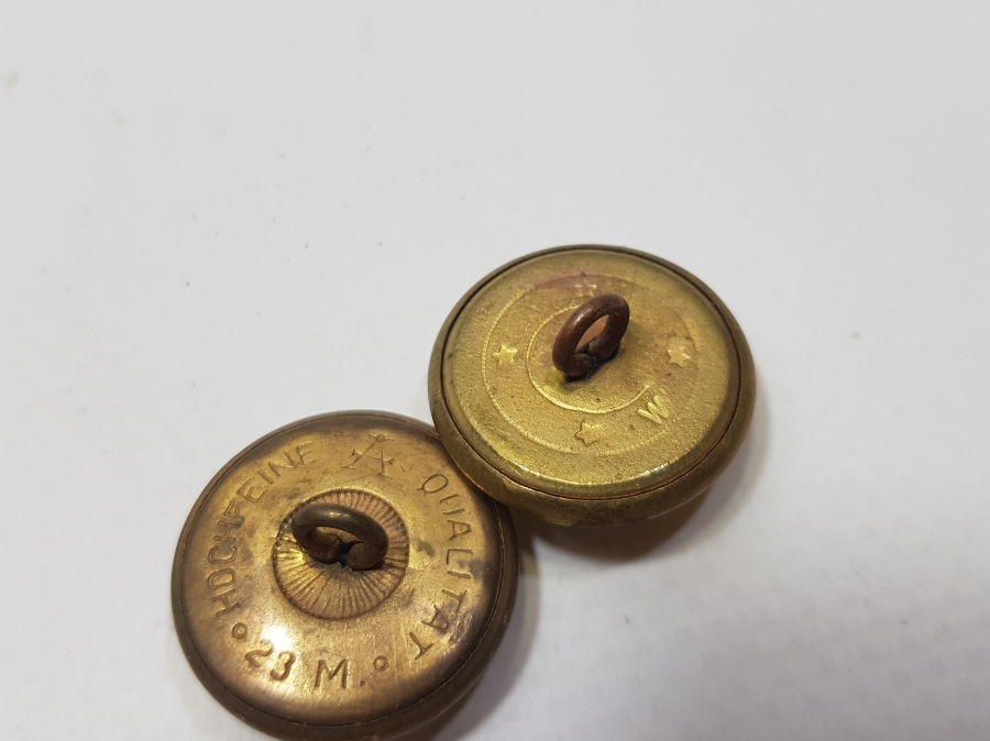 OSMANLI DÖNEMİ 2 ADET DENİZCİ PAŞA DÜĞMESİ