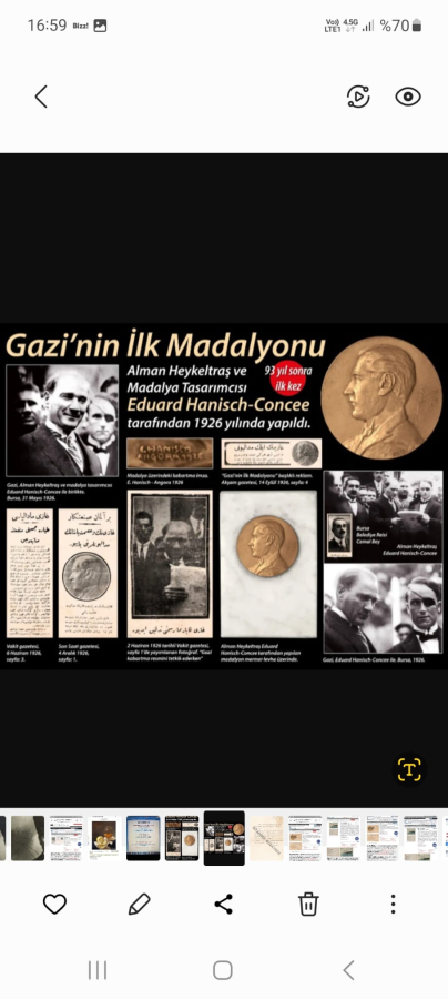 OSMANLICA GAZİ MUSTAFA KEMAL İMZALI BÜYÜK BOY ATATÜRK MADALYON