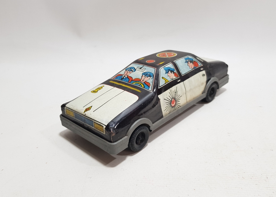 GÜREL MARKA ANTİKA OYUNCAK POLİS ARABASI