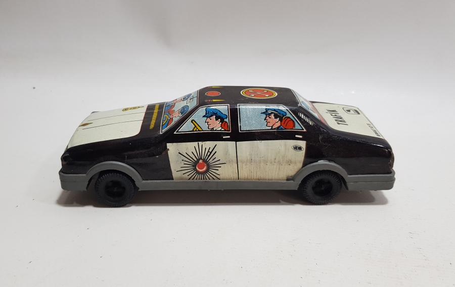 GÜREL MARKA ANTİKA OYUNCAK POLİS ARABASI