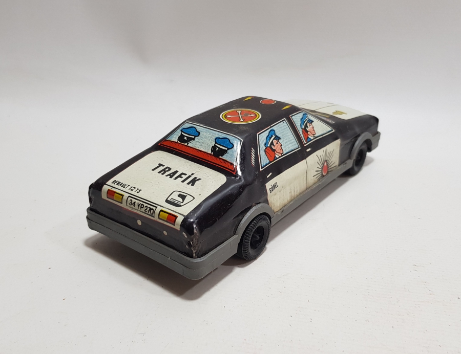 GÜREL MARKA ANTİKA OYUNCAK POLİS ARABASI