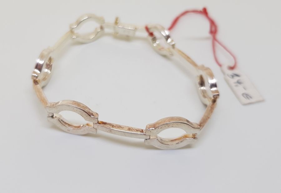 KELEPÇE FORMLU ÖZEL YAPIM GÜMÜŞ BİLEKLİK