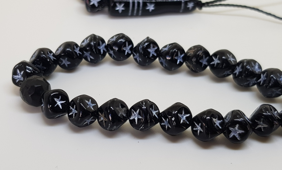 OSMANLI DÖNEMİ ÜZERİ GÜMÜŞ VARAKLI VE OSMANLI YILDIZLI ÇOK NADİR BEYKOZ İŞİ NAMAZ TESPİHİ - ZİKİR TESPİHİ