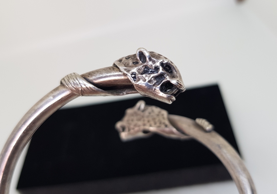 ASLAN BAŞLI ÖZEL YAPIM GÜMÜŞ BİLEKLİK