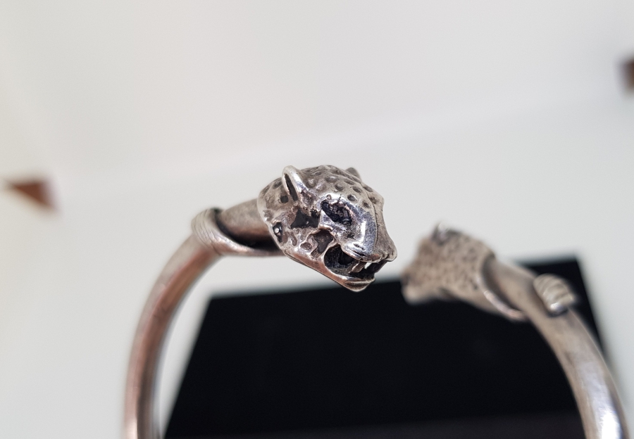 ASLAN BAŞLI ÖZEL YAPIM GÜMÜŞ BİLEKLİK