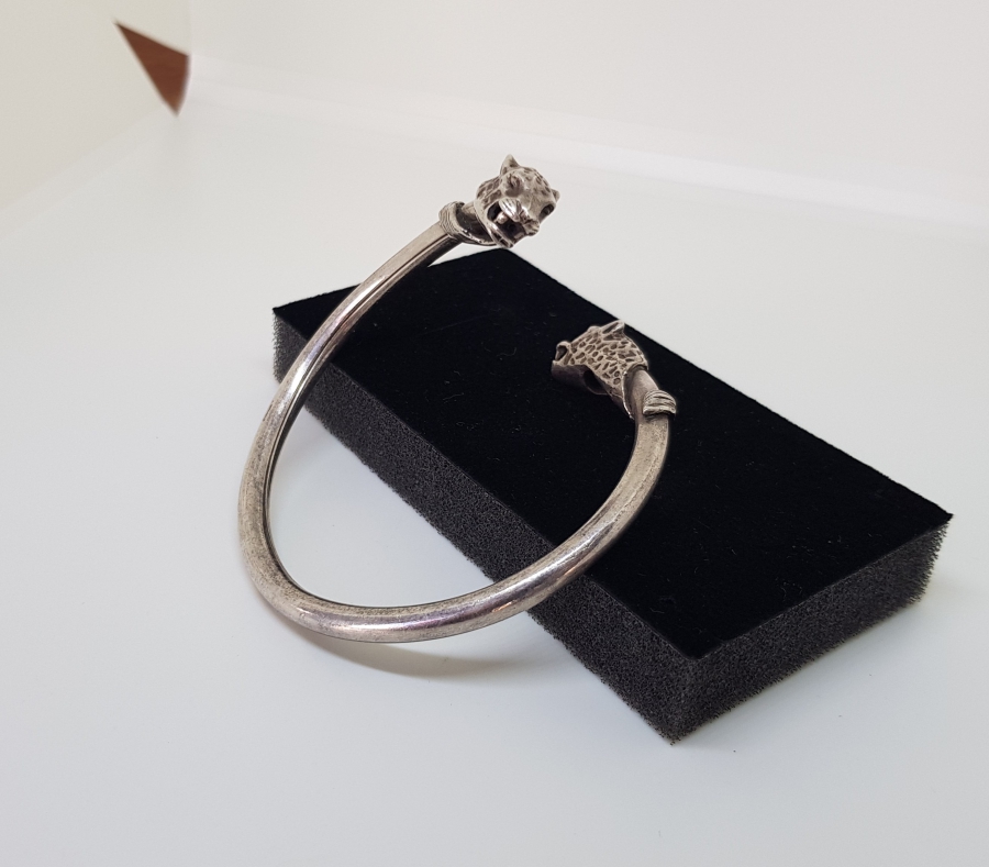 ASLAN BAŞLI ÖZEL YAPIM GÜMÜŞ BİLEKLİK