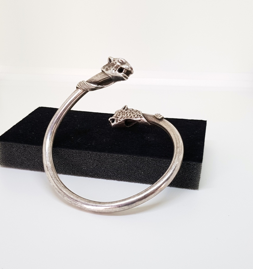 ASLAN BAŞLI ÖZEL YAPIM GÜMÜŞ BİLEKLİK