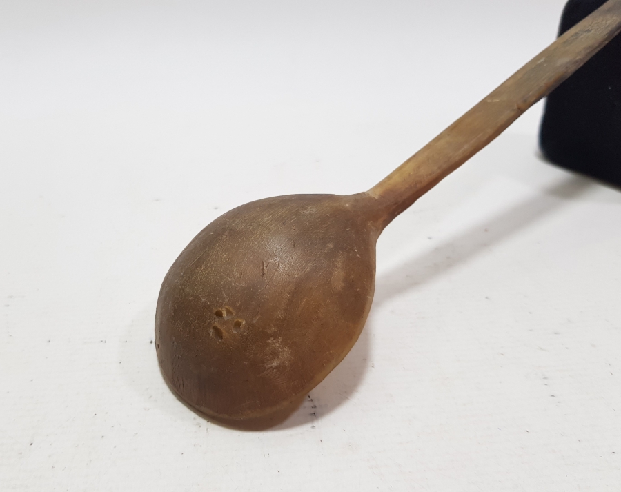 OSMANLI DÖNEMİ BOYNUZDAN MAMUL TEKKE İŞİ HOŞAF KAŞIĞI