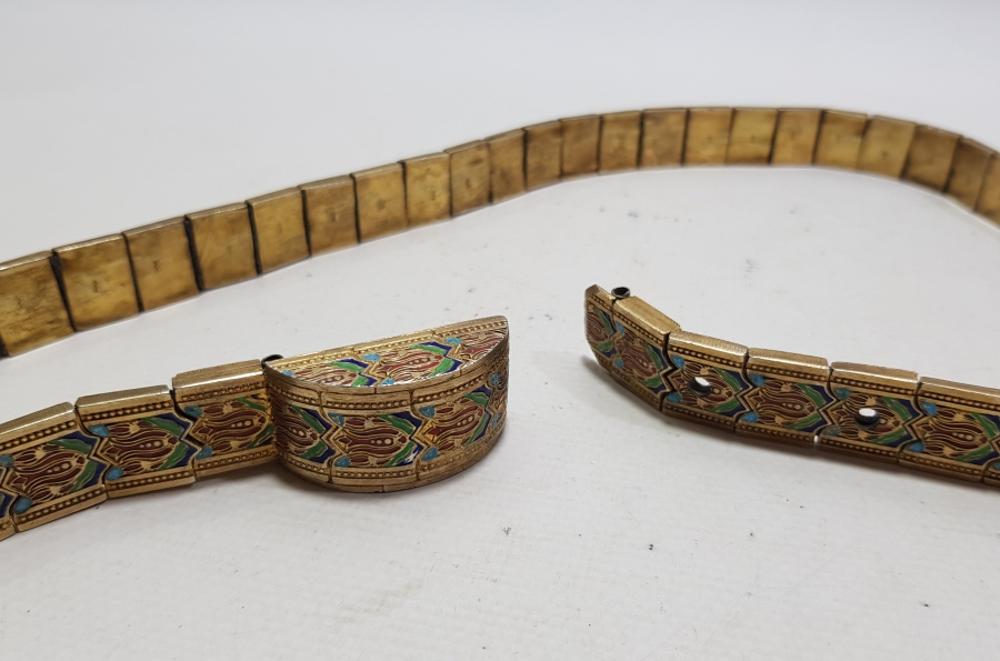 MİNE İŞÇİLİKLİ ÇERKES İŞİ ANTİKA GÜMÜŞ GELİN KEMERİ