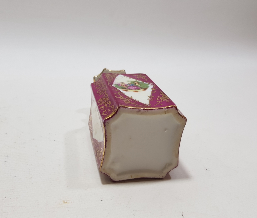 ÜZERİ ALTIN VARAKLI ANTİKA LİMOGES KOKU ŞİŞESİ